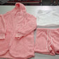 3pcs Womens Clothing Long Sleeve Crop Tank Top And Drawstring Shorts Pajama Set